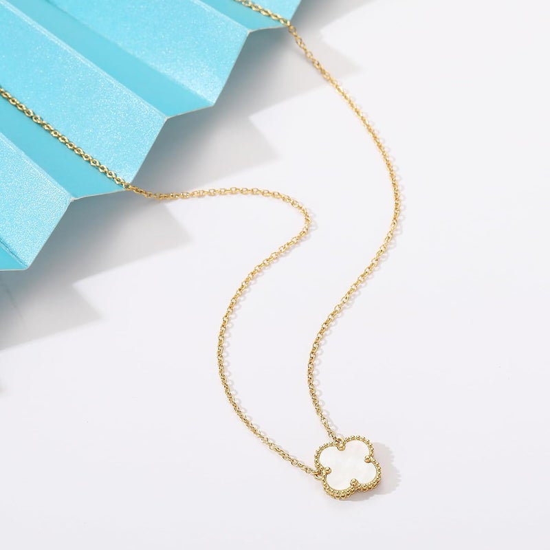 AIPPK Clover Pendant Necklace for Women 18K Gold Plated Four Leaf Clover Necklaces Lucky Simple Jewelry Gifts for Women - Image 3